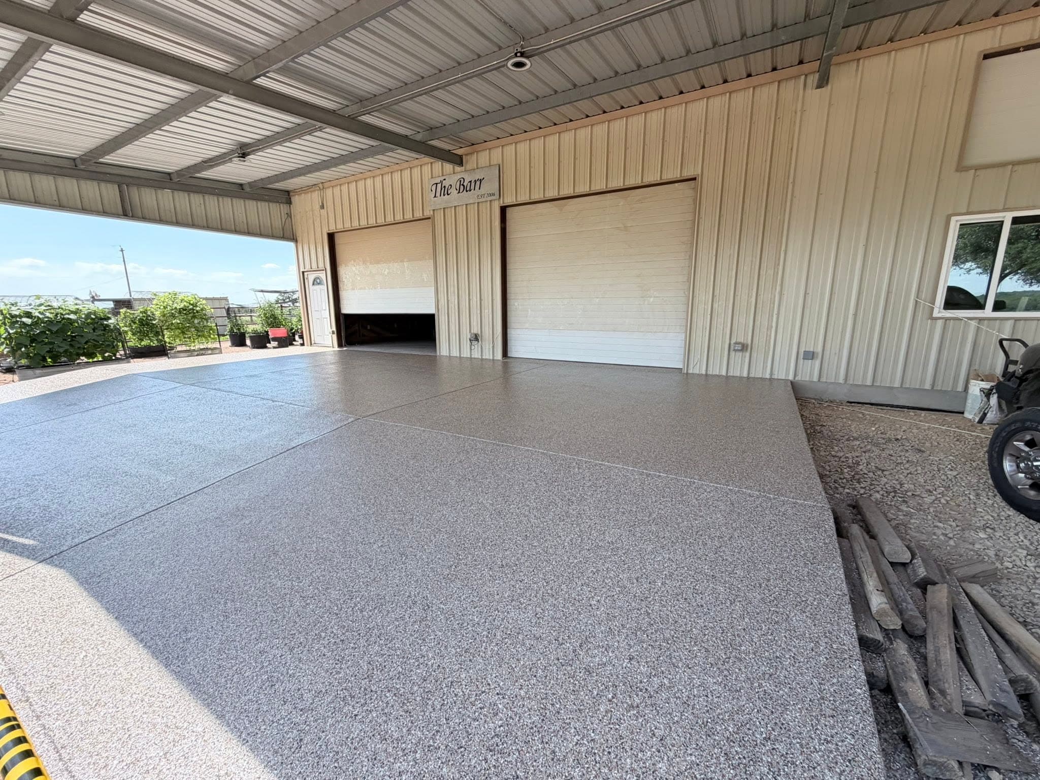 Covered driveway — after
