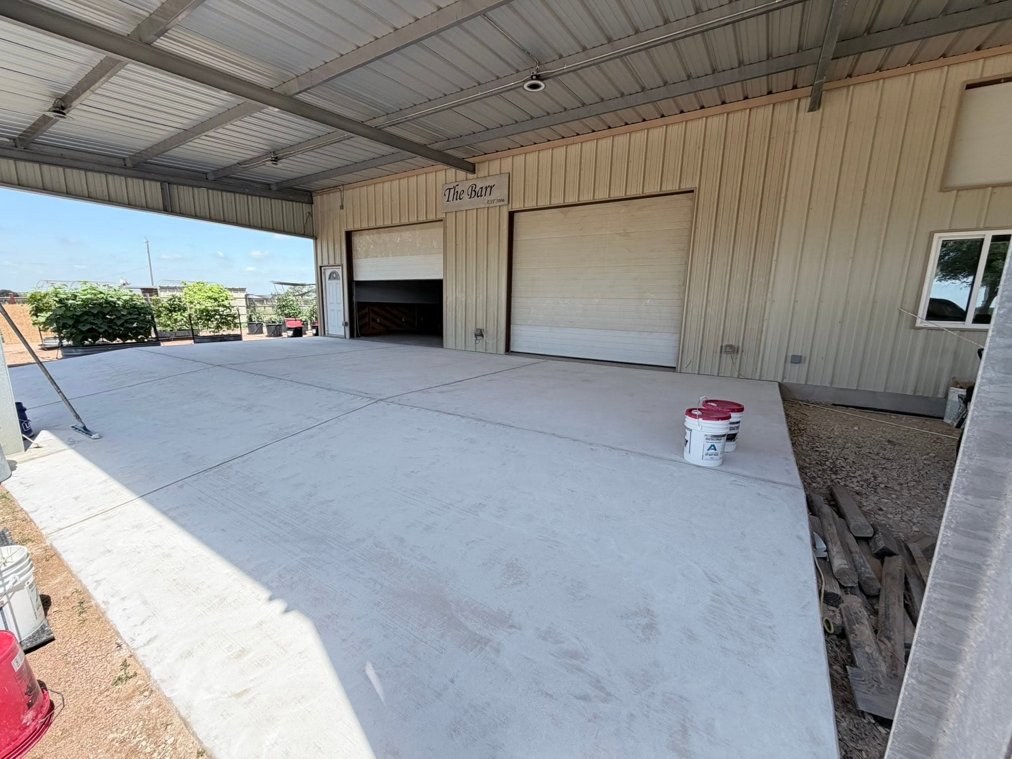 Covered driveway — before