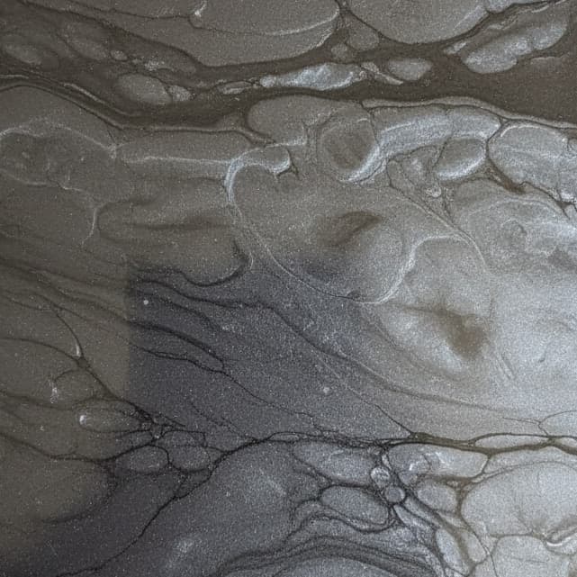 AI-rendered Charcoal metallic epoxy sample chip