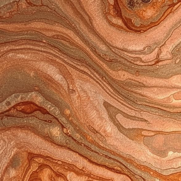 AI-rendered Copper metallic epoxy sample chip