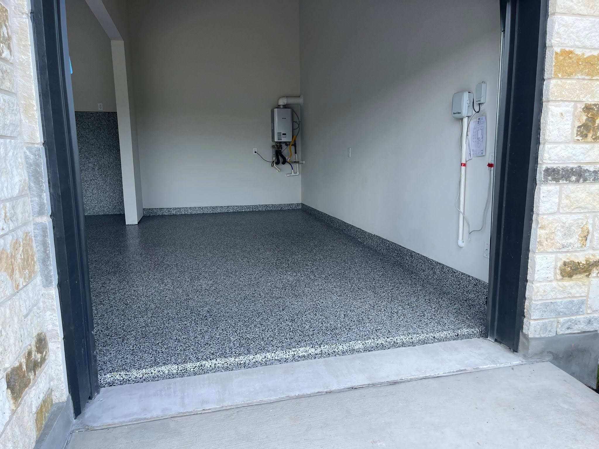 The finished Domino garage seen from the driveway