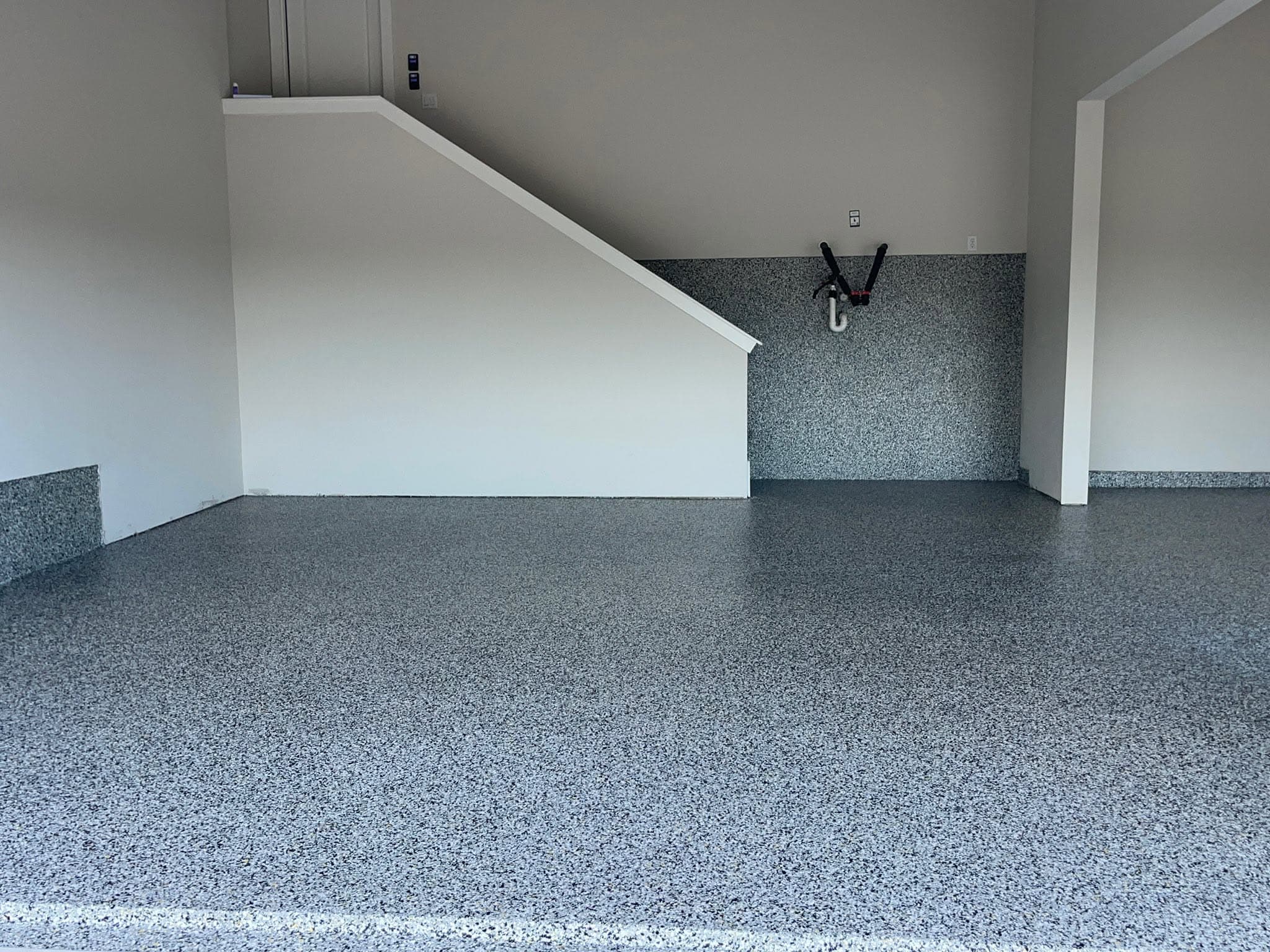 Finished Domino flake running under the staircase