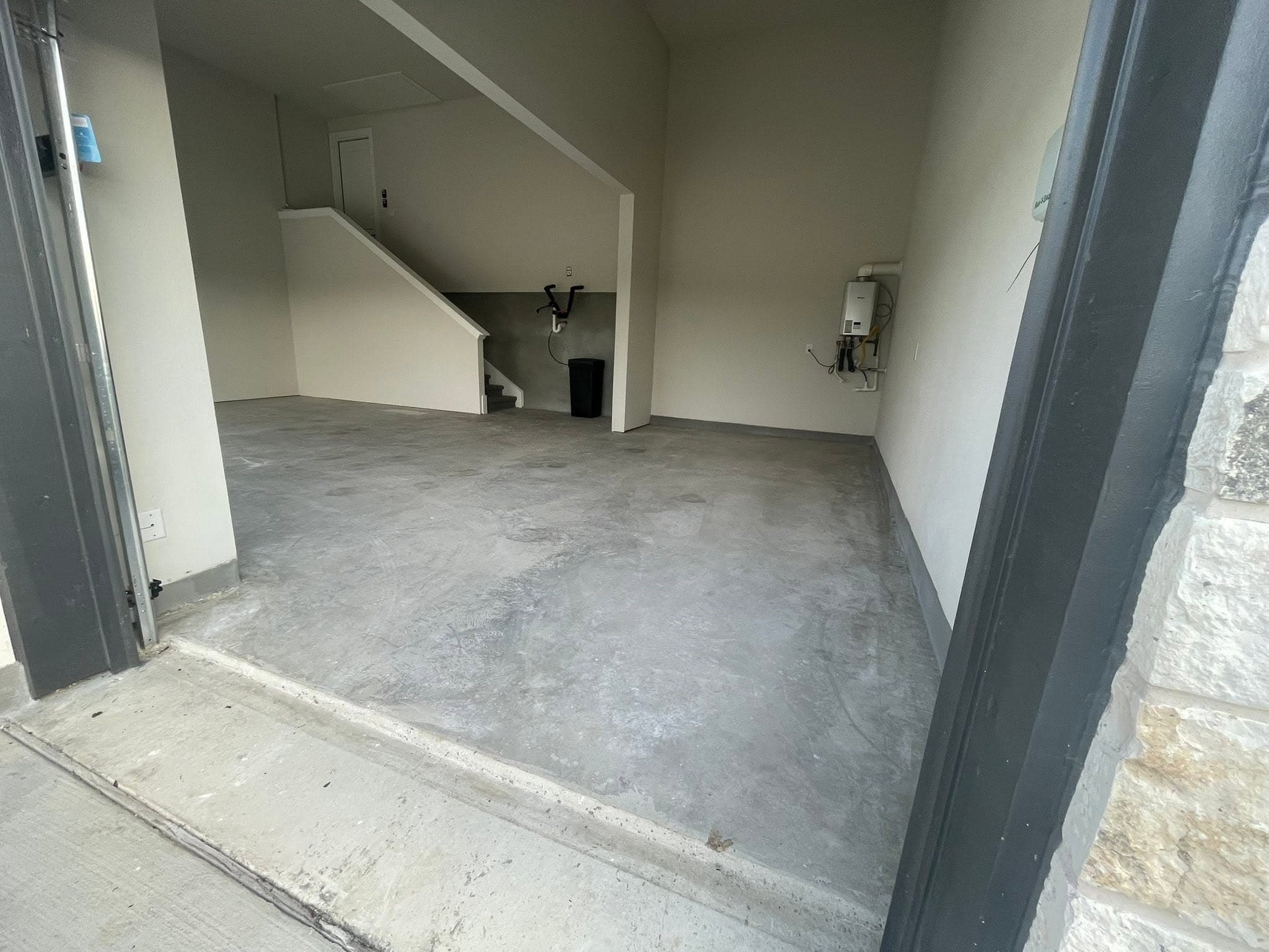 Garage floor — before