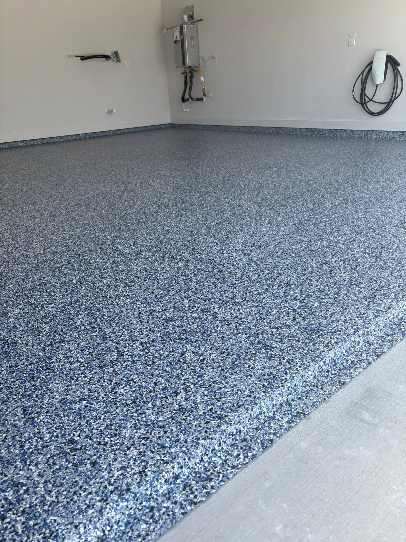 Glow-in-the-dark garage floor — after