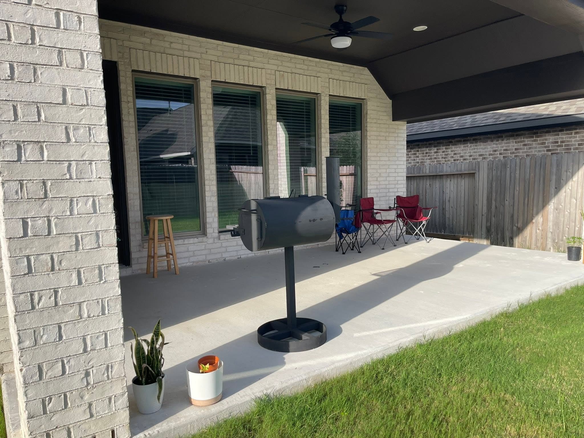 Patio in the same flake blend — before
