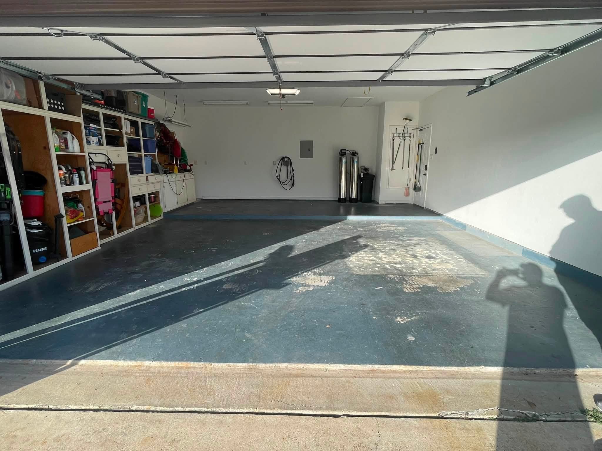 Garage floor — before