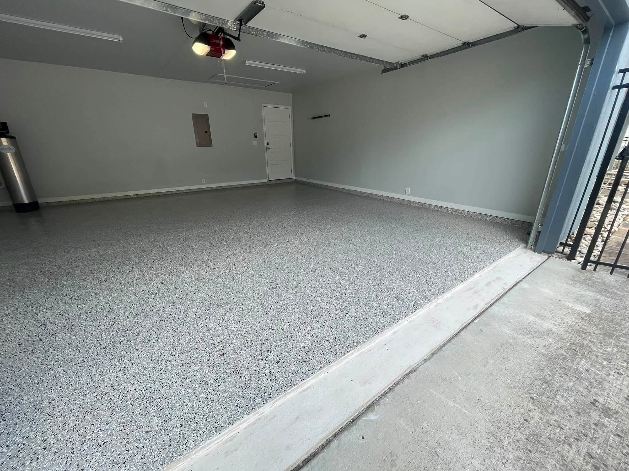 Garage floor — after