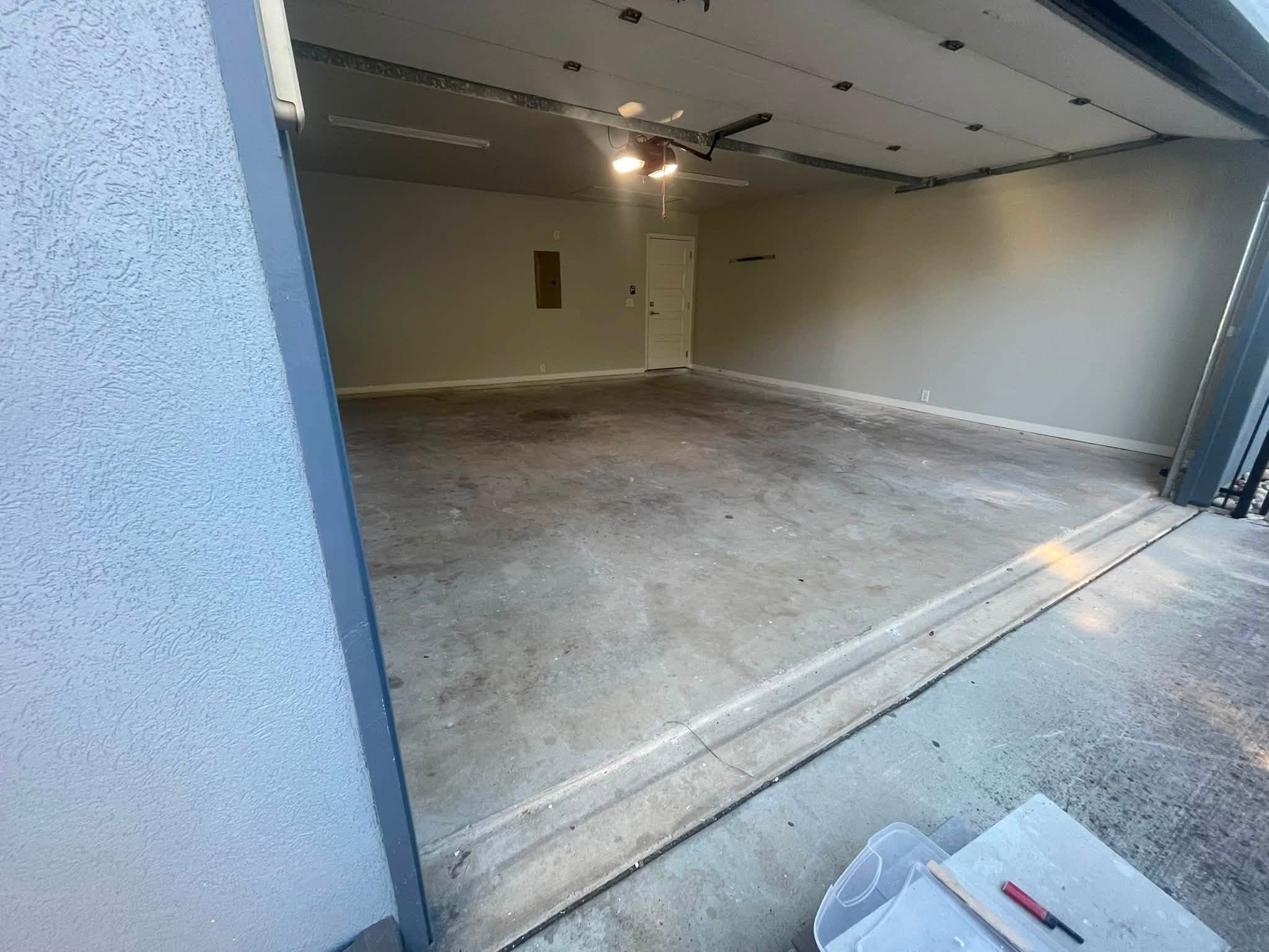 Garage floor — before