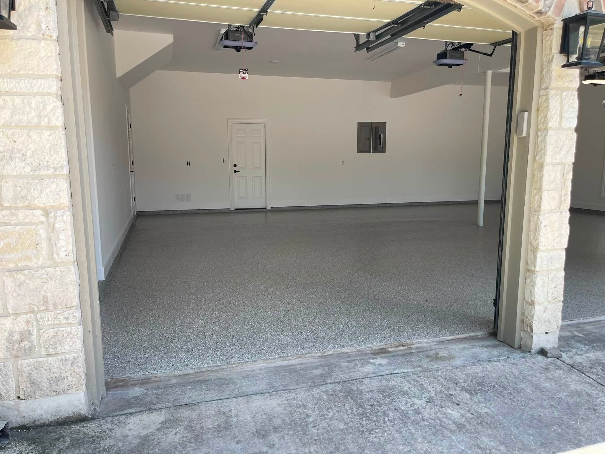 Garage floor — after