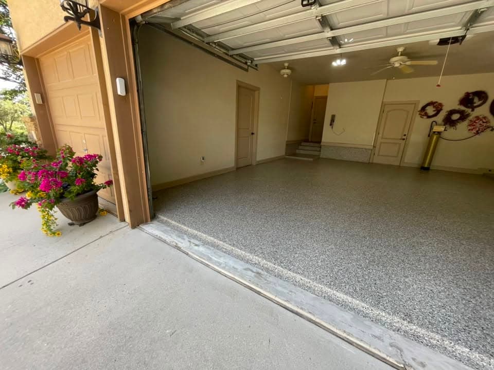 Garage floor — after