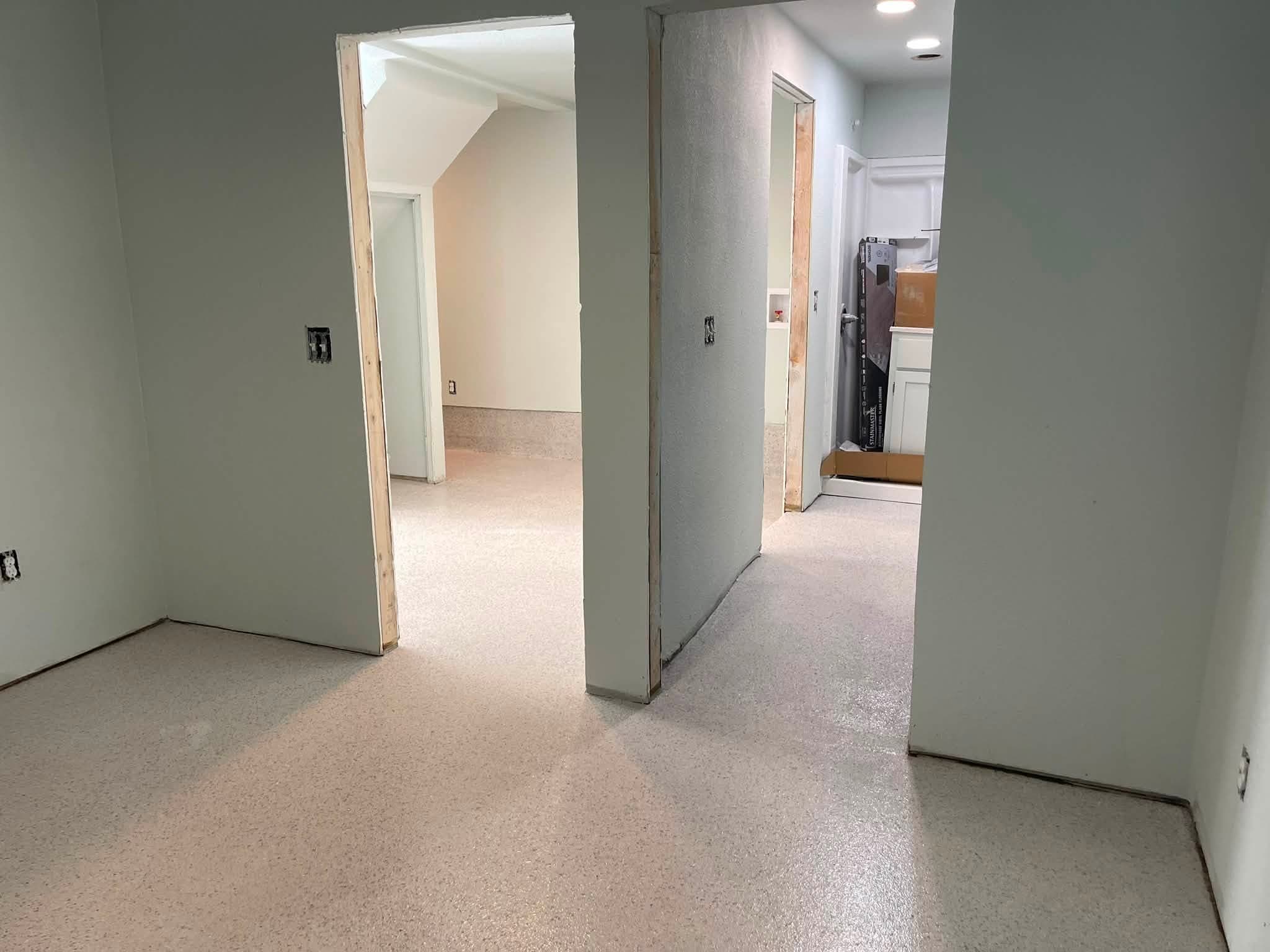 The same hall in finished flake