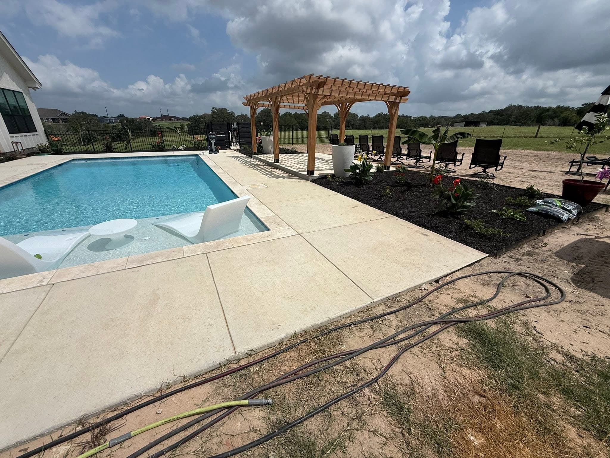 Pool deck & cool deck coating — before