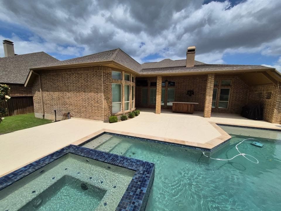 Resurfaced pool surface